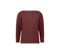 zero Damen Glitzer-Shirt mit U-Boot Ausschnitt 40, Cabernet