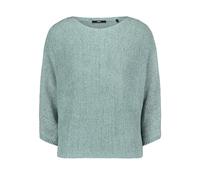 Strickpullover ZERO "Damen mit Fledermausärmeln", Damen, Gr. S, silber blau, Strick, Obermaterial: 65% Polyacryl, 35% Polyamid, lässig geschnitten hüftlang, U-Boot-Ausschnitt, Pullover Strickpullover,