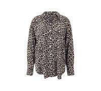 Hemdbluse ZERO "Damen Hemdbluse mit Leomuster", Damen, Gr. 40, beigeschwarz, Web, Obermaterial: 100% Viskose. Besatz: 63% Polyacryl, 37% Polyamid. Ärmelfutter: 63% Polyacryl, 37% Polyamid., bedruckt,