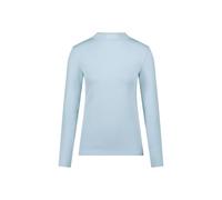 Kurzarmshirt ZERO "Damen mit Stehkragen", Damen, Gr. 38, soft chambray, Jersey, Obermaterial: 95% Baumwolle, 5% Elasthan, unifarben, figurbetont normal, eng, Shirts, Plain/ohne Details (51514420-38) s