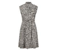 Midikleid ZERO "Damen mit Print.", Damen, Gr. 36, Normalgrößen, schwarz-weiß (cream, schwarz), Obermaterial: 100% Viskose, lässig geschnitten kurz, Kleider Midikleid, Material (35867507-36) cream, sch