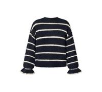 zero - Pullover gestreift mit Wolle patch dark blue/cream - Gr. - XL