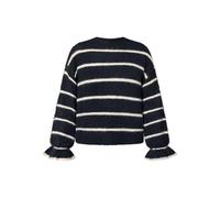 zero - Pullover gestreift mit Wolle patch dark blue/cream - Gr. - XL