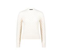Strickpullover ZERO "Damen Pullover mit Lochstrickmuster", Damen, Gr. 44, eggnog, Strick, Obermaterial: 38% Polyester (Recycled), 30% Polyester, 27% Polyamid, 5% Wolle. Ärmelfutter: ohne Futter., Stru