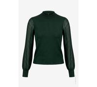 Strickpullover ZERO "Damen mit Spitzenärmeln", Damen, Gr. 44, reflecting pond, Strick, Obermaterial: 72% Viskose, 28% Polyester. Füllung:, unifarben, figurbetont normal, weit Bündchen, Pullover Strick