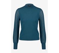zero - Damen Pullover mit transparenten Ärmeln Green Forest - Gr. - 38