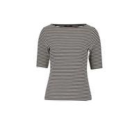 zero Damen Ringelshirt mit U-Boot Ausschnitt 38, BlackCream