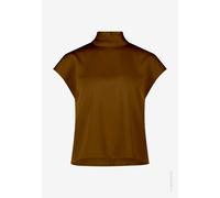 Zero - Damen Satin-Bluse kurzarm mit Kragen - Gr. - 40
