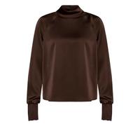 zero Damen Satin-Bluse mit Kragen