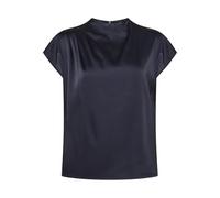 Satinbluse ZERO "Damen mit Kragen", Damen, Gr. 44, deep sky, Satin, Obermaterial: 96% Polyester, 4% Elasthan, glänzend, figurbetont normal, eng, Blusen (28952857-44) deep sky