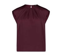 zero Damen Satin-Bluse mit Rundhalsausschnitt 42, Dark Aubergine