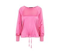 zero - Satinbluse mit Strickbündchen raspberry velvet - Gr. - 42