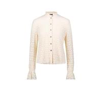 zero Damen Spitzenbluse mit Knopfleiste 38, Eggnog
