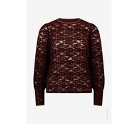 Spitzenshirt ZERO, Damen, Gr. 34, schwarz coffee, Obermaterial: 60% Polyamid, 35% Polyester, 5% Elasthan, unifarben, festlich, figurumspielend hüftlang, Rundhals, extrabreites Bündchen, 20_2_7_Shirts,