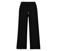 Stoffhose ZERO "Damen mit Bindegürtel", Damen, Gr. 38, Normalgrößen, schwarz (schwarz beauty), Strick, Obermaterial: 84% Viskose, 16% Polyamid, figurbetont 3/4-Länge, Hosen Stoffhose, Gürtel (83463345