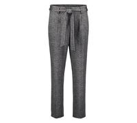 zero Damen Stoffhose Herringbone mit Bindegürtel 28 Inch 38, BlackCream