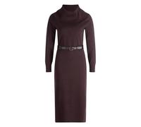 Strickkleid ZERO "Damen Strickkleid mit Gürtel", Damen, Gr. 40, Normalgrößen, chocolate plum, Strick, Obermaterial: 55% Viskose, 28% Polyamid, 17% Polyester. Ärmelfutter: ohne Futter., unifarben, figu