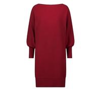 Zero Strickkleid Damen Relaxed Fit Viskose-Mix strukturiert U-Boot-Ausschnitt Bordeaux Größe 44