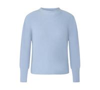 Strickpullover ZERO "Damen mit Ballonärmeln", Damen, Gr. 38, soft chambray, Strick, Obermaterial: 50% Baumwolle, 50% Polyacryl, unifarben, figurumspielend normal, weit Bündchen krempelbar, Pullover St