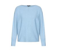 Strickpullover ZERO "Damen mit Fledermausärmeln", Damen, Gr. L, ashley blau melange, Strick, Obermaterial: 57% Polyester, 17% Polyacryl, 16% Baumwolle, 6% Elasthan, 4% Wolle, loose fit normal, U-Boot-