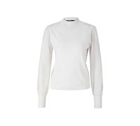zero Damen Strickpullover mit transparenten Ärmeln 40, Offwhite