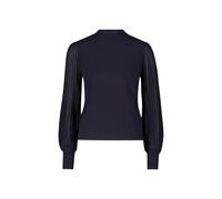 Strickpullover ZERO "zero Damen Strickpullover mit transparenten Ärmeln", Damen, Gr. 44, lila (hydrangea), Strick, Obermaterial: 72% Viskose, 28% Polyester. Ärmelfutter: ohne Futter., unifarben, casua