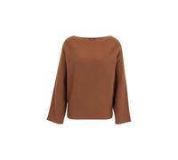 Strickpullover ZERO "Damen mit U-Bootausschnitt", Damen, Gr. 40, bright tobacco, Strick, Obermaterial: 50% Viskose, 30% Polyester, 20% Polyamid, Strukturmuster, figurumspielend normal, U-Boot-Ausschni