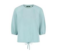 Zero Kurzarmshirt Damen unifarben Rundhals Sweatware 49% Polyester 46% Viskose 5% Elasthan Größe 42