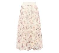 Midirock ZERO "Damen mit Blumenprint", Damen, Gr. 42, cream, pink, Obermaterial: 100% Polyester, bedruckt, A-Linie lang, Röcke, Raffungen (94749732-42) cream, pink