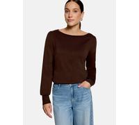 Strickpullover ZERO "Damen langarm", Damen, Gr. 36, chocolate plum, Strick, Obermaterial: 80% Viskose, 20% Polyester. Füllung:, unifarben, Basic, figurumspielend normal, U-Boot-Ausschnitt, weit Bündch