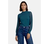 zero - Pullover mit Ballonärmeln blau - Gr. - 34
