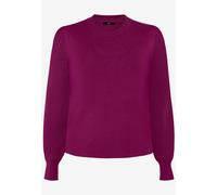Strickpullover ZERO "Damen mit Puffärmeln", Damen, Gr. 38, magenta lila, Obermaterial: 28% Polyester, 72% Viskose, unifarben, figurbetont normal, Rundhals, mit Bindeband, Pullover Strickpullover, Plai