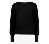 zero - Feinstrickpullover mit U-Boot Ausschnitt Black Beauty - Gr. - 38
