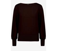 zero - Feinstrickpullover mit U-Boot Ausschnitt chocolate plum - Gr. - 40