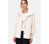 Fellimitatjacke ZERO "zero Damen Fellimitat-Jacke mit Stehkragen", Damen, Gr. 42, gelb (eggnog), Stoff, Obermaterial: 100% Polyester. Ärmelfutter: ohne Futter., unifarben, casual, figurbetont, Langarm