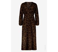 Zero Maxikleid, gemustert, V‑Ausschnitt, Braun/Schwarz, Größe 40, 97% Polyester/3% Elasthan