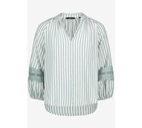 Schlupfbluse ZERO "Damen mit Streifen", Damen, Gr. 36, cream, blau, Obermaterial: 49% Viskose, 27% Polyester, 24% Baumwolle, figurbetont normal, Blusen Schlupfbluse (70389918-36) cream, blau