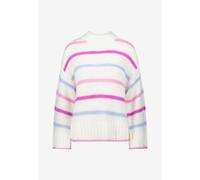 Strickpullover ZERO "Damen mit Streifen", Damen, Gr. L, creampink, Strick, Obermaterial: 45% Polyamid, 38% Polyacryl, 11% Wolle, 6% Alpaka, gestreift, figurumspielend normal, weit Bündchen krempelbar,