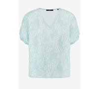 zero - Halbarm-Sweatshirt mit V-Ausschnitt blau - Gr. - 38
