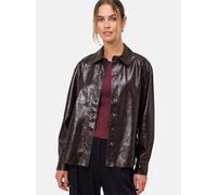 zero Damen Hemdbluse im Lederlook Knopfleiste 36, Palazzo