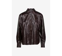 zero - Hemdbluse im Lederlook Knopfleiste - Gr. - 42