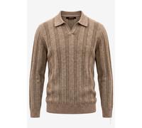 zero - Herren Strickpullover gerippt mit Hemdkragen Portabella - Gr. - XL