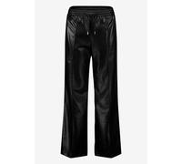 Stoffhose ZERO "Damen in Lederoptik weites Bein 30 Inch", Damen, Gr. 36, Normalgrößen, schwarz beauty, Stoff, Obermaterial: 100% Polyester; Besatz: 63% Polyacryl, 37% Polyamid; Ärmelfutter: 63% Polyac