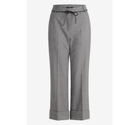 Stoffhose ZERO "Damen Hose kariert mit Umschlag", Damen, Gr. 42, Normalgrößen, beigebraun, Web, Obermaterial: 64% Polyester, 34% Viskose, 2% Elastan. Ärmelfutter: ohne Futter., kariert, figurbetont la