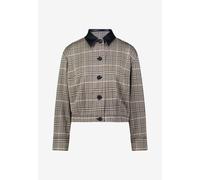 zero - Karo-Jacke mit Knopfleiste beigeblack - Gr. - 38