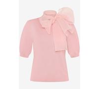 zero - Kurzarmpullover mit Schleife bridal rose - Gr. - 38
