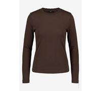 zero - Langarmshirt Damen aus Baumwolle Chocolate Plum - Gr. - 36