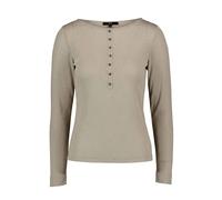 zero - Langarmshirt mit Knopfleiste beige - Gr. - 44