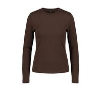 zero - Langarmshirt mit Wellenkante braun - Gr. - 42