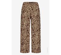 Stoffhose ZERO "Damen", Damen, Gr. 38, Normalgrößen, beige, braun, Strick, Obermaterial: 100% Viskose, bedruckt, figurbetont 7/8-Länge, Hosen Stoffhose, Plain/ ohne Details (82532737-38) beige, braun